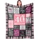 thumbnail image 1 of LHSHID 40th Birthday Gifts Women Blanket 40th Birthday Decorations Women 40th Birthday Gift Ideas Happy 40th Birthday Gifts for WomenBirthday Gifts for 40 Year Old Woman Throws 30"x40", 1 of 7