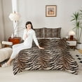 thumbnail image 4 of Homewish Adults Female Men Abstract Animal Zebra Bedding Comforter Set 2pcs,Abstract Gradient Geometric Stripes Twin Comforter Sets Microfiber,Jungle Wildlife Print Breathable Bedding Set, 4 of 8