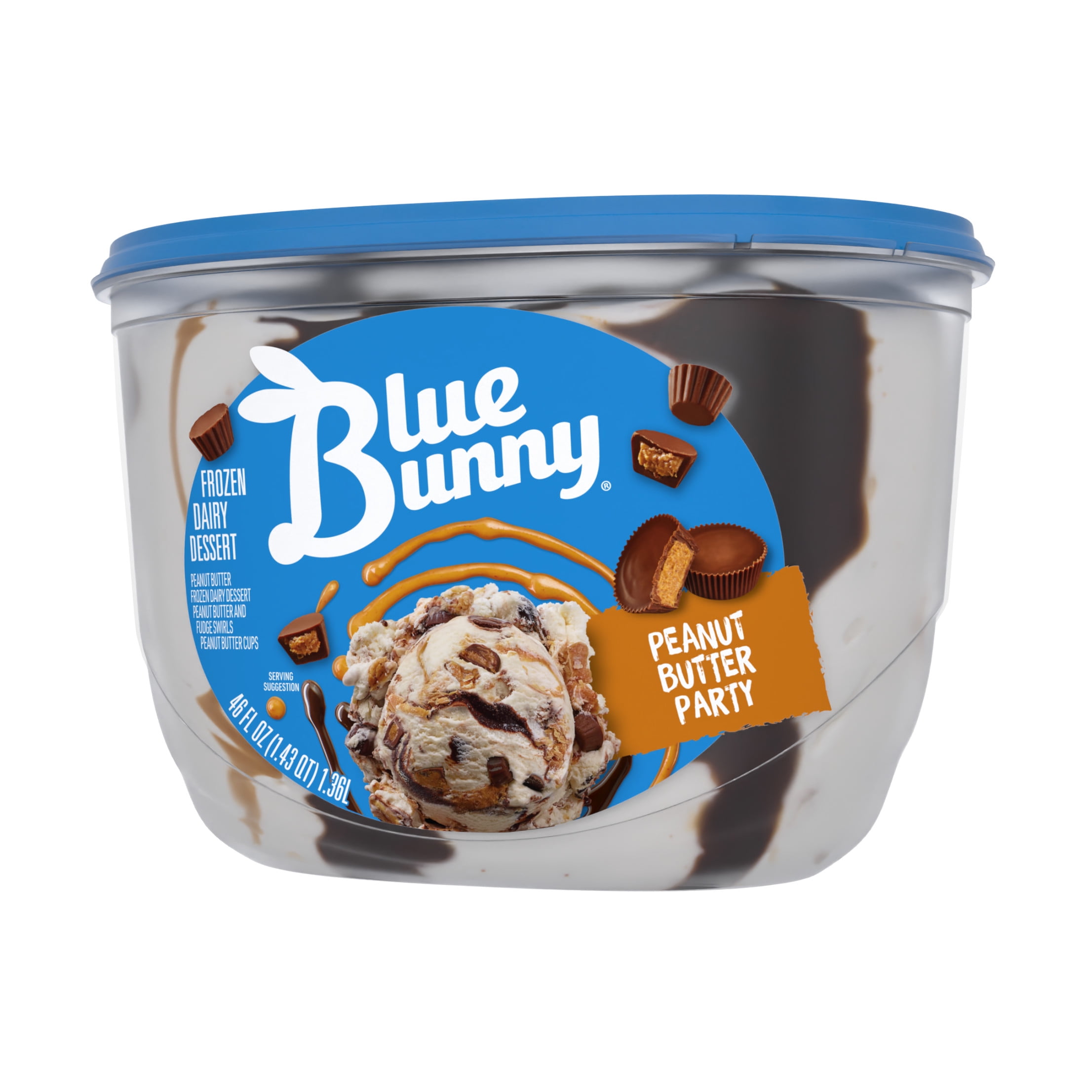Blue Bunny Peanut Butter Party Premium Frozen Dessert, 46 fl oz