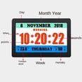 thumbnail image 3 of TFT Color Screen Digital Display Clock Reminder Alarm Clock for Living Room Bedroom Study Lobby Wall Clock, 3 of 5