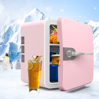 Mini USB Portable Fridge - 5V Cooler For Drinks In Car, Office, Dorm, Bedroom, Travel (Red, 7.64x3.54x3.54in)