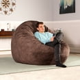 thumbnail image 7 of Jaxx 6 Foot Cocoon- Giant Bean Bag for Adults - Padded Microvelvet, Chestnut, 7 of 7