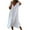 White, variant on QUYUON Women Ruffle Midi Dresses Casual Summer V-Neck Short Sleeve T-Shirt Dresses Beach Sundress Pleated A-Line Swing Long Dresses Evening Cocktail Party Pullover Dress, Navy S