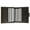 thumbnail image 5 of Mens Cowhide Leather Credit Card Holder Trifold Wallet with Snap Enclosure  1512 CF (C) Black, 5 of 7