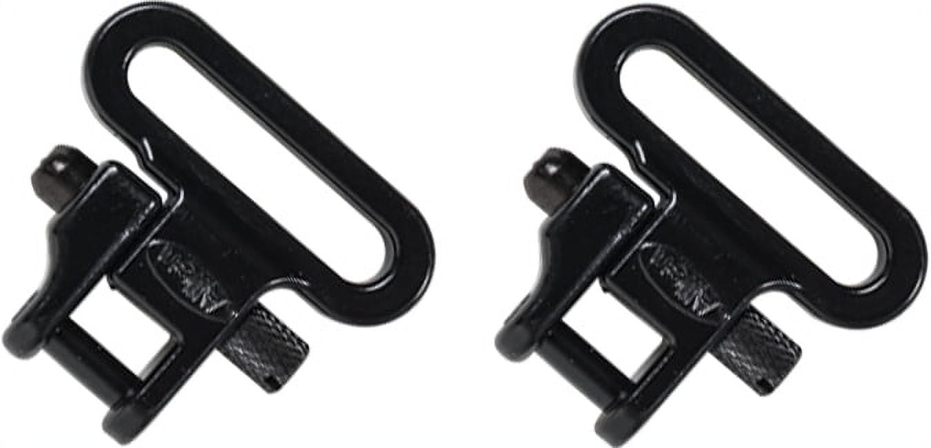 TOURBON Pair Shotgun/Rifle Sling Swivels Quick Release Gun Mounted Detachable Black Metal