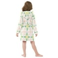 thumbnail image 7 of FORMRS Niños Bathrobe Unisex Hooded Robe Soft Plush Pajamas Sleepwear, Size 7-9T, Retro Yellow Stars, 7 of 7