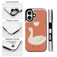 thumbnail image 3 of Compatible with iPhone 11 12 13 mini 14 15 16 Pro Max Plus Wallet Case with Card Holder, PU Leather Kickstand Card Slots Case ( Goose Love Heart, iPhone 15 Plus), 3 of 7