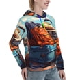 thumbnail image 6 of Disketp Colorful Travel Luggage Gear Womens Casual Hoodies Crew Neck Long Sleeve Sweatshirts Pullover Tops-X-Large, 6 of 7