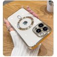 thumbnail image 1 of Luxury Transparent Magnetic For Magsafe Wireless Charging Case For Iphone 14 Plus 13 12 11 Pro Max Clear Plating Silicone Cover, 1 of 5