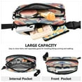 thumbnail image 4 of Fanny Pack Fashion Waist Packs Women's Waist Packs Men's Waist Packs Youth's Waist Packs Mobile Wallet Travel Shopping Running Hiking Fanny Pack Blue Flower Pattern, 4 of 7