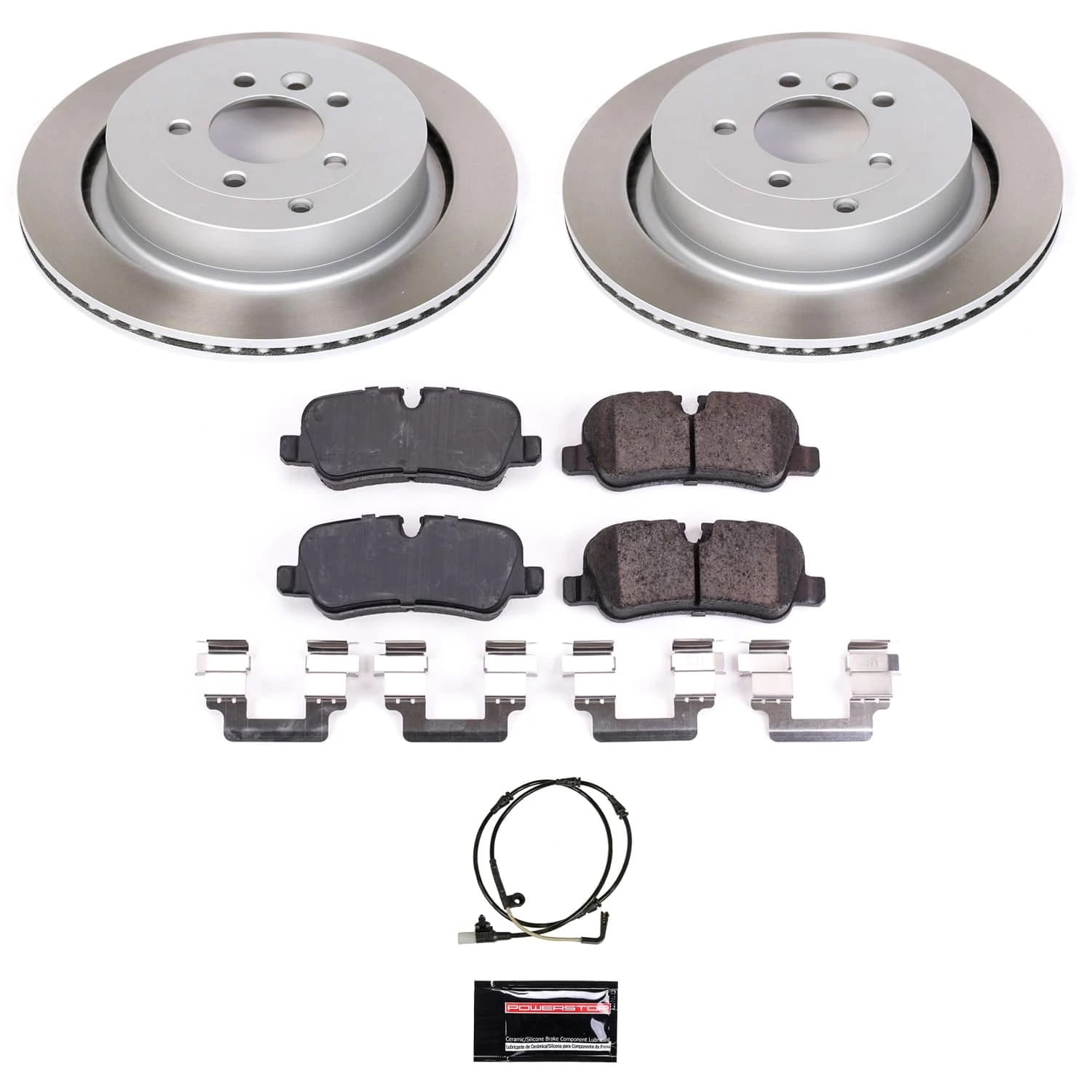 PowerStop Rear Semi-Coated Rotor and Low-Dust Ceramic Brake Pad Kit SC6564