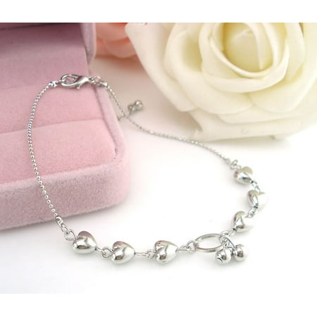 

Heiheiup Ankle Sandal Heart Jewelry Barefoot Foot Beach Bracelet Cherries Women Anklet Bracelet Bottle