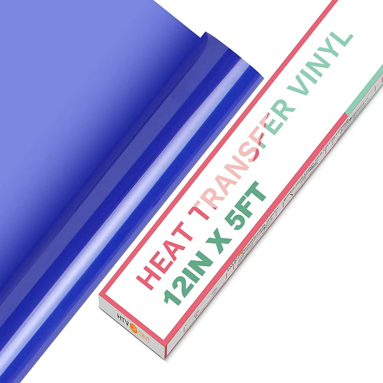 HTVRONT HTV Vinyl Rolls Blue Heat Transfer Vinyl - 12 x 20ft Blue HTV  Vinyl for Shirts, Iron on Vinyl for All Cutter Machine - Easy to Cut & Weed  for
