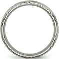 thumbnail image 2 of Titanium Brushed And Polished 6mm Criss-Cross Design Band (Size 12) Made In China tb192-12, 2 of 5