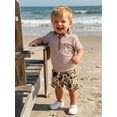 thumbnail image 5 of BemeyourBBs Toddler Baby Boy Duck Hunting Clothes Summer Outfit Camouflage Mallard Quarter Zip Short Sleeve Shirt Pockets Shorts 2 Piece Set, 5 of 9