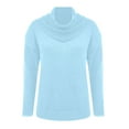 thumbnail image 6 of ZUKMRJPC Women's Turtleneck Tunic Sweaters Casual Long Sleeve Cowl Neck Knitted Pullover Sweater Comfy Loose Solid Color Trendy Knitwear, 6 of 8