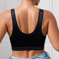 thumbnail image 4 of Bras for Women,Plus Size Embroidered Wireless Front Closure Bra Supportive Comfort Everyday Wear Seamless Underwire-Free,Sports Bras for Women,Black,4XL, 4 of 7