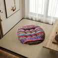 thumbnail image 3 of Outoloxit 18 Inch Yoga Meditation Cushion, Extra Thick 3" Round Floor Pillow, Cotton Bohemian Style Tatami Cushion for Home, Office, Window Seat, Prayer & Zen Decor, 3 of 8