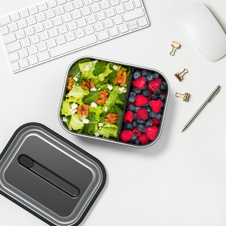 Bentgo Stainless - Leak-Proof Bento-Style Lunch Box with Removable Divider  - Sustainable 5 Cup Capacity, Odor and Stain Resistant for On-the-Go  Balanced Eating for Adults & Teens (Carbon Black) 