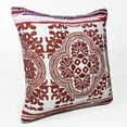 thumbnail image 5 of Ox Bay Indoor Boho Bordered Mosaic Throw Pillow, Red / White, 20" x 20", 5 of 7