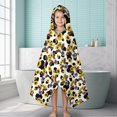 thumbnail image 5 of Sunflower and Cow White Pattern Hooded Bath Towel Wrap for Teens Ages 3 To 12, Soft Lightweight Quick Dry Microfiber Bath Beach Pool, 60"x35", 5 of 5