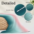 thumbnail image 6 of Pink Turquoise Ombre Throw Pillow Cover,Pillowcase Protectors with Zipper,Breathable Decorative Lumbar Pillow Case Cover,Teal Modern Geometric Striped Abstract Art Pillow Shams for Couch 16x24Inch, 6 of 8