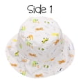 thumbnail image 2 of FlapJackKids - Patterned Sun Hat - Grey Zoo - S (6M-2Y), 2 of 4