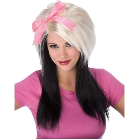 Morris Costumes Scene Girl Top Bob Is Blonde Color Bow Pop Fashion Wig, Style LF8055