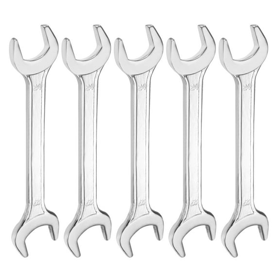 Uxcell 5pcs Double Open End Wrench 24mm x 27mm Metric U-Shaped Spanner