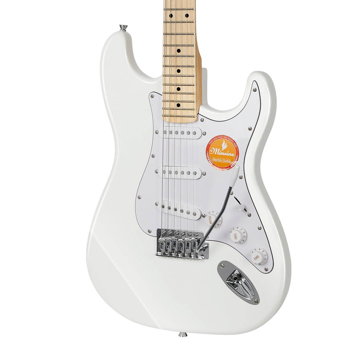 39 Inch Electric Guitar, Full Size Solid Body S-S-S Pickups 6 Strings Beginner Guitar Kit With Gig Bag, Strap, Tremolo Arm, Cable & Picks MS100 Green