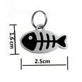 thumbnail image 3 of CBFFDC Metal Pet Tag Stainless Steel Pet ID Tag Rust Proof Engraved Letters Fish Shape Scratch Resistant Kitten Name Tags Durable Pet Supplies, 3 of 5