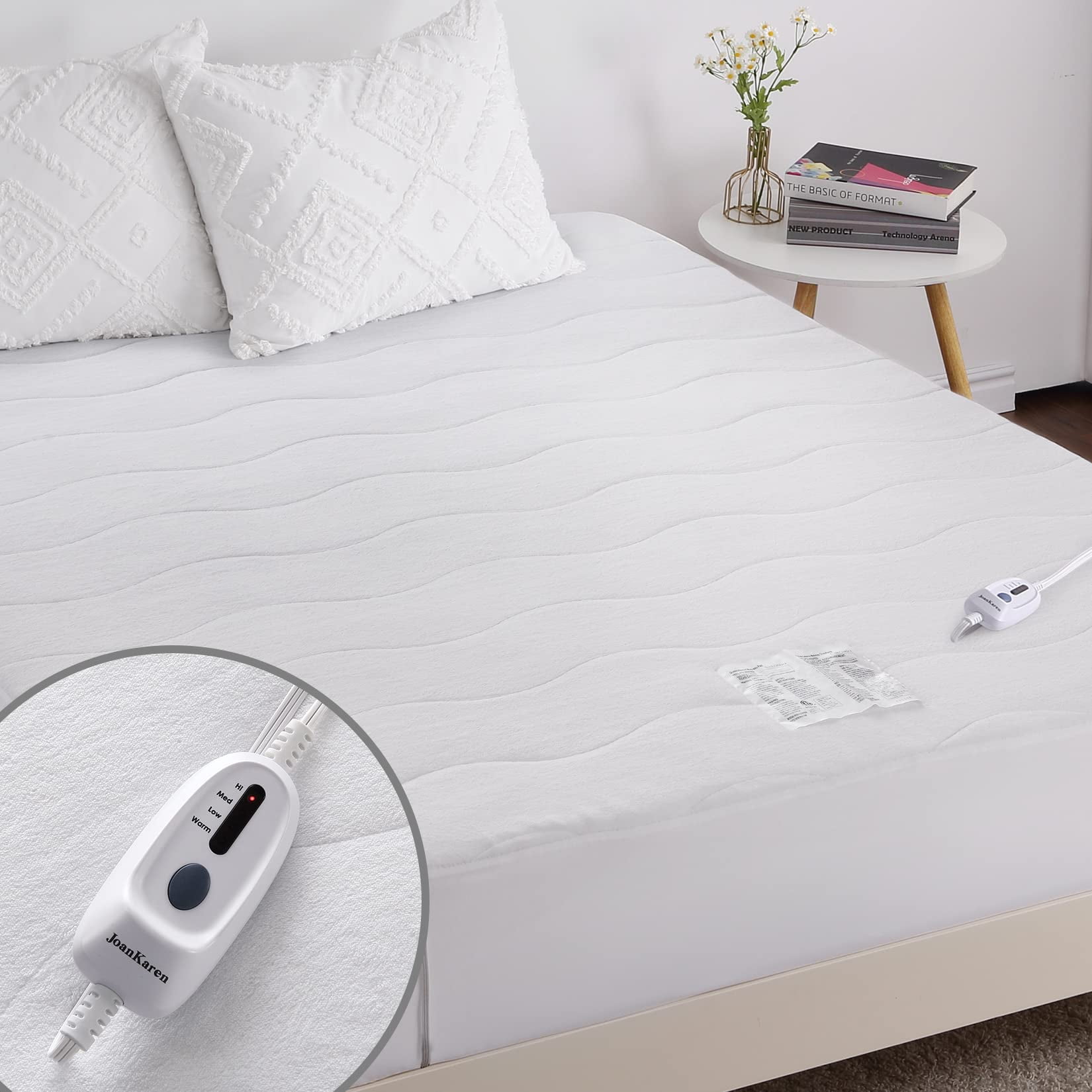 Heated Mattress Pad King Size Quilted Fleece Electric Mattress Pad 4 Heat  Settings and 10 Hours Auto-Off Deep Pocket Heating Mattress Pad Cover, King  78x80, White - Walmart.com