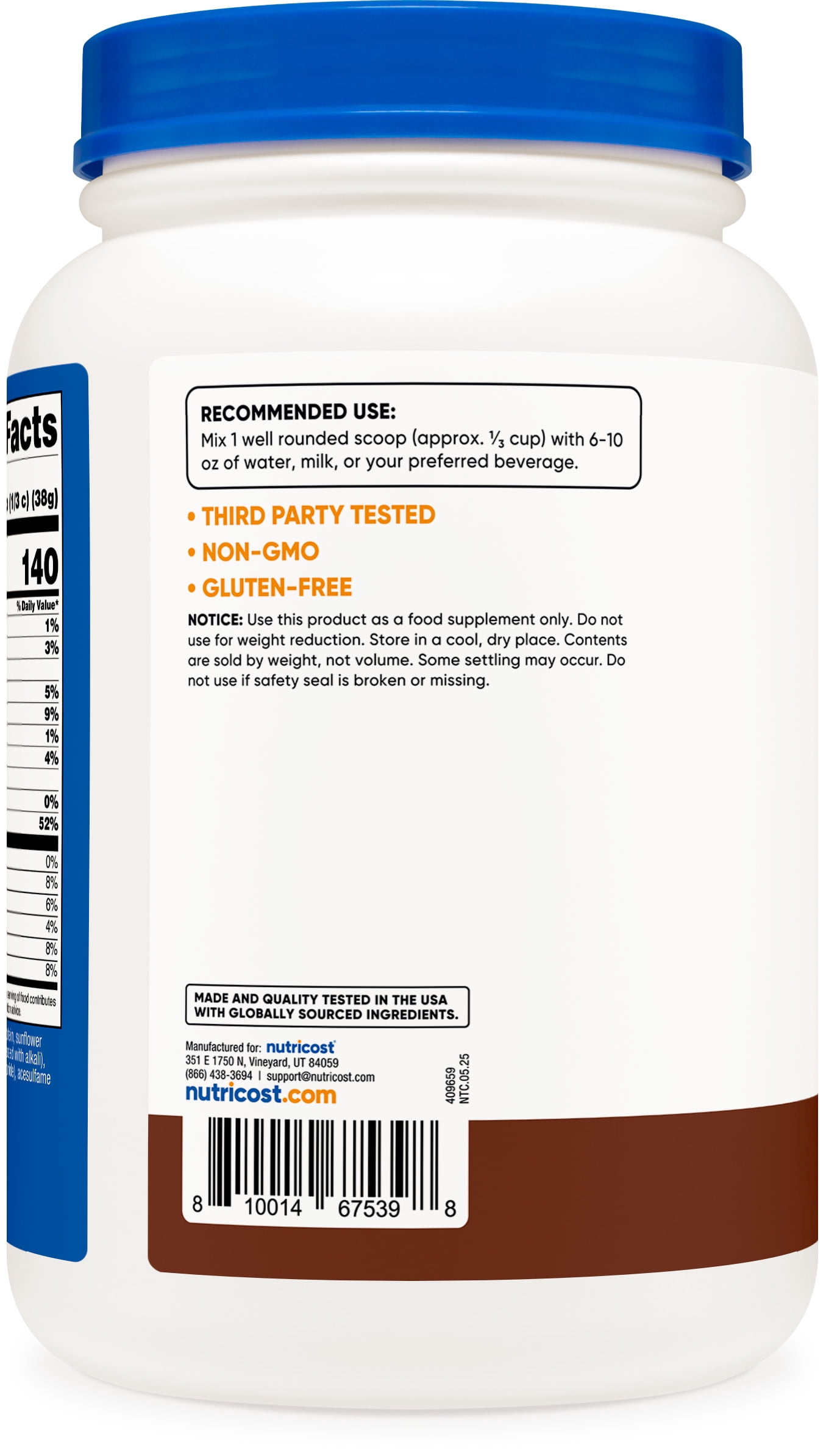 Nutricost Whey Protein Isolate Powder (Milk Chocolate) 2LBS - Gluten Free & Non-GMO
