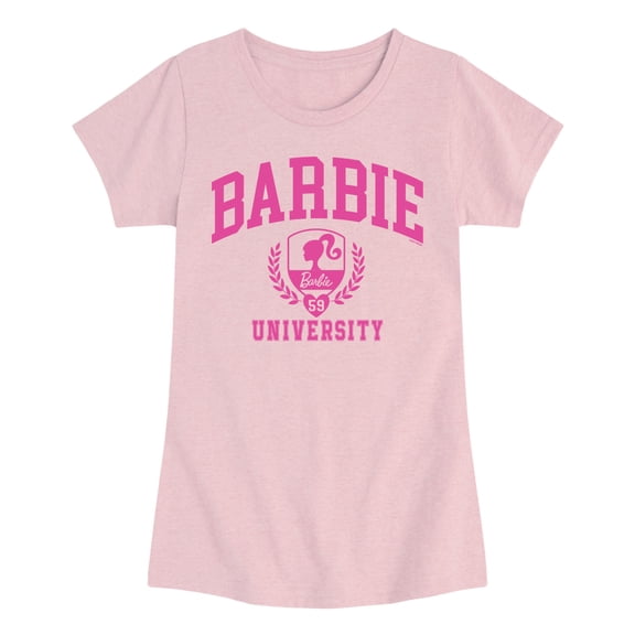 Barbie - Barbie University - Youth Girls Fitted Short Sleeve T-Shirt