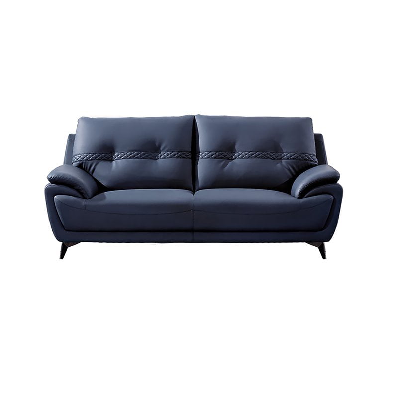 American Eagle Furniture Microfiber Leather Sofa in Blue