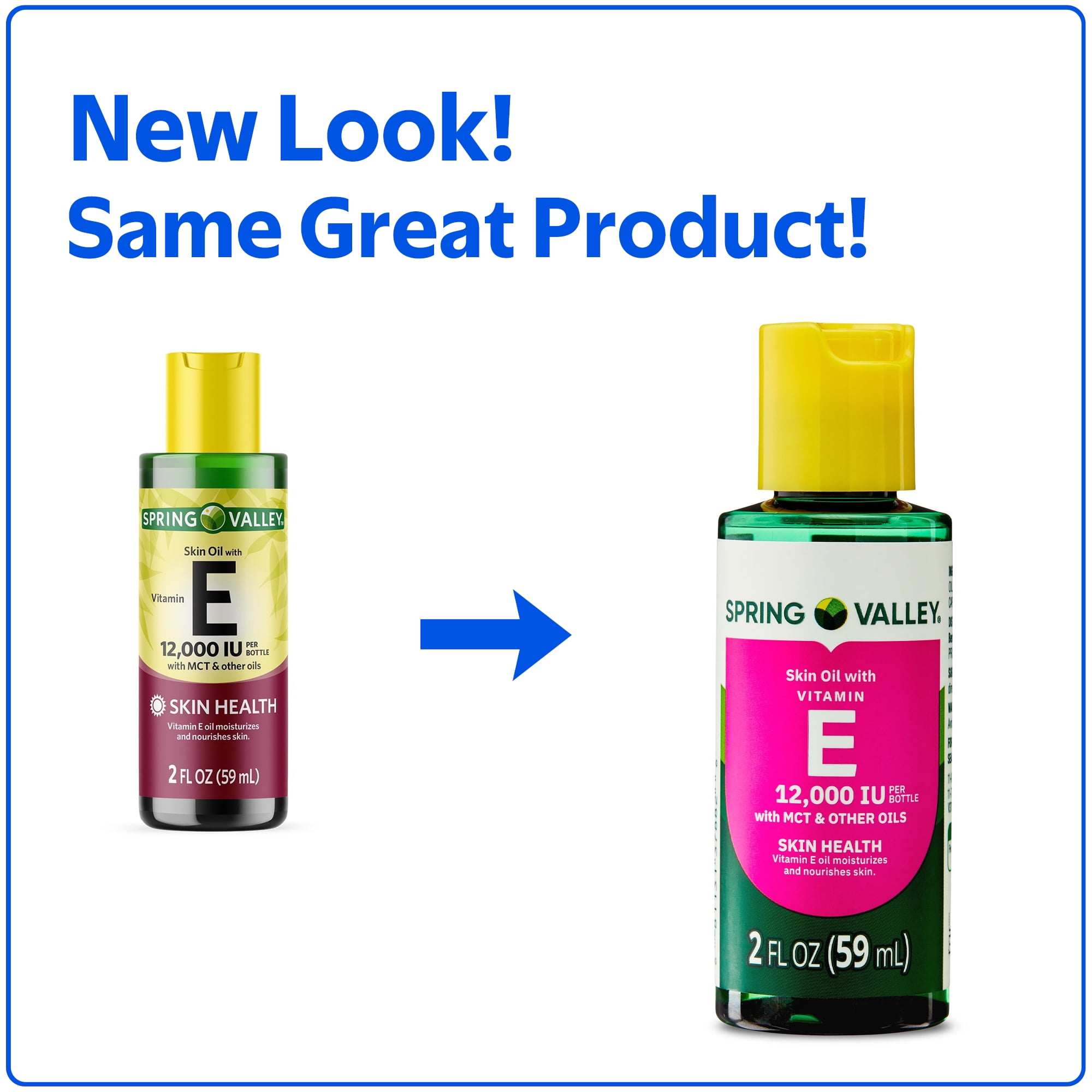 Spring Valley Vitamin E Oil with Keratin for Skin Care, 12000 IU, 2 fl oz  HSA/FSA Eligible