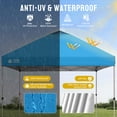 thumbnail image 6 of CROWN SHADES 10x10 Pop Up Canopy Tent with One Push Setup Easy Outdoor Sun Shade for Events, Parties, Camping Sky Blue, 6 of 8