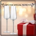 thumbnail image 7 of Artland Soho Optic 8.5 oz Champagne Flute, Set of 4 - Modern Stemmed Glasses - Ideal for Weddings, Parties, Mimosas, Prosecco, Sparkling Wine, Excellent Gift Idea, Dishwasher Safe (Clear), 7 of 7