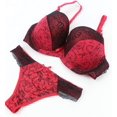 thumbnail image 2 of GHSDFBB Women's Comfortable Push Up Embroidery Lace Bra and Panty Set Plus Size, 2 of 7