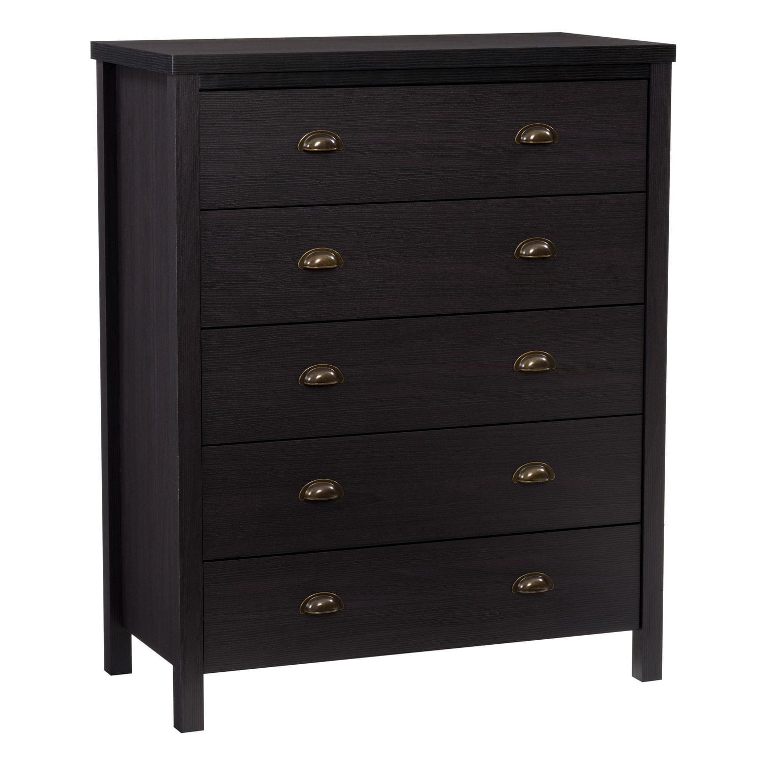 CorLiving Boston Modern Engineered Wood 5 Drawer Tall Adult Dresser with Interlocking Drawers