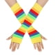 thumbnail image 1 of Nvzi Guantes largos sin dedos a rayas, calentadores de brazos tejidos de invierno para punk rock, cosplay, gótico y fiesta de Navidad, estilo D, 1 of 5