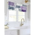 thumbnail image 3 of Valances for Windows Grey Purple Rod Pocket Cafe Window Treatments Valance Curtains for Kitchen Bathroom Laundry Basement Windows 54"x18", 3 of 9