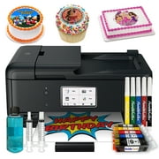 Canon PIXMA Cake Topper Image Printer, Edible Ink Cartridges, 12 Sugar Frosting Sheets & Edible Color Markers Kit