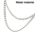 thumbnail image 4 of Punk Goth Metal Spike Studded Link Leather Collar Choker Necklace-9white, 4 of 5