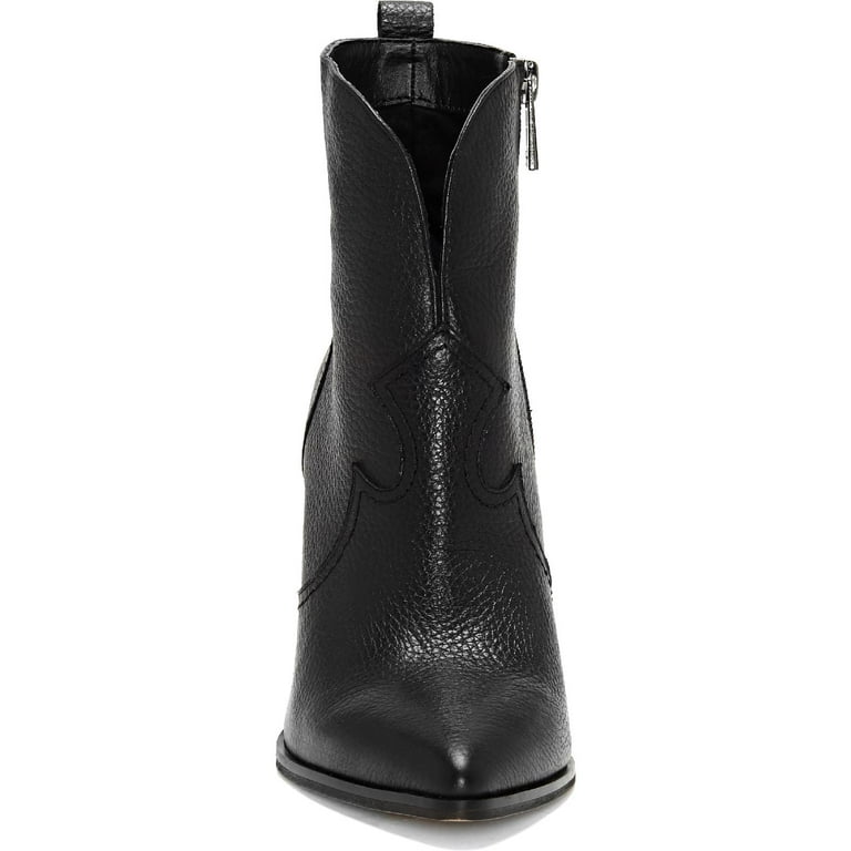 Jessica Simpson Womens Hilrie Leather Stacked Cowboy Western Boots Walmart