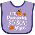 thumbnail image 3 of Inktastic Thanksgiving It's Pumpkin Season Y'all with Fall Leaves Boys or Girls Baby Bib, 3 of 4