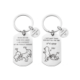 thumbnail image 1 of Humorous Stainless Steel Keychain Pendant For Valentine's Day With Personalized Engraved Text, 1 of 5
