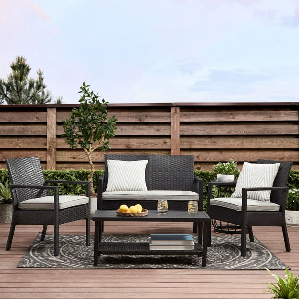 Mainstays Ayden Park 4Piece Outdoor Patio Conversation Set