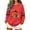 Red—Halloween Sweatshirts for Women, variant on AGWOLF Halloween Sweatshirts Women Spooky Graphic Pullovers Vintage Work Round Neck Long Sleeve Sweater Tops Halloween Costumes Beige L
