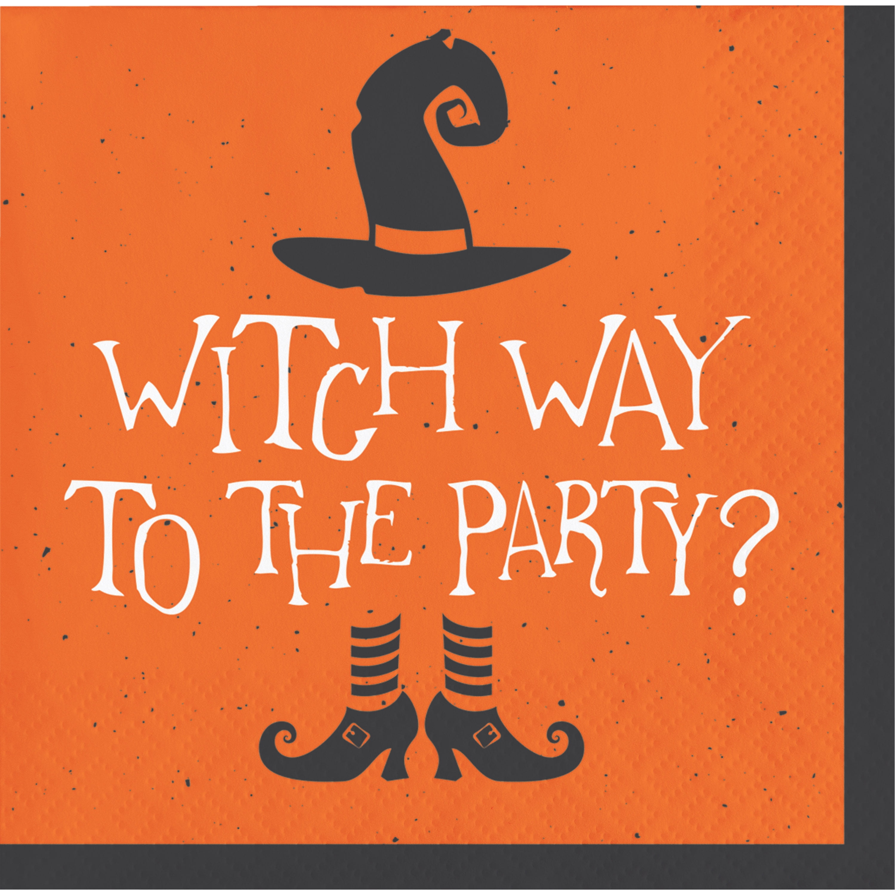Witch Way to the Party Halloween Beverage Napkins, 48 Count